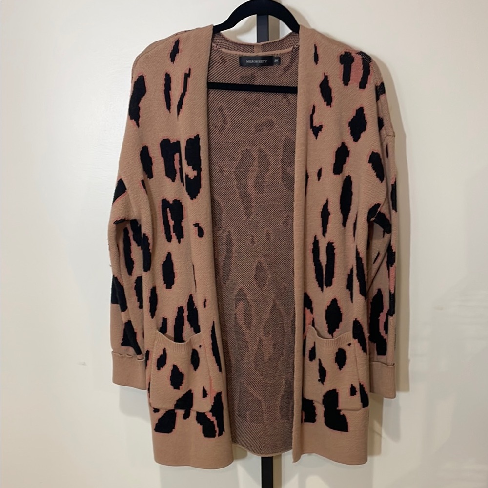 Merokeety Leopard Print Cardigan